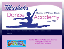 Tablet Screenshot of muskokadance.ca
